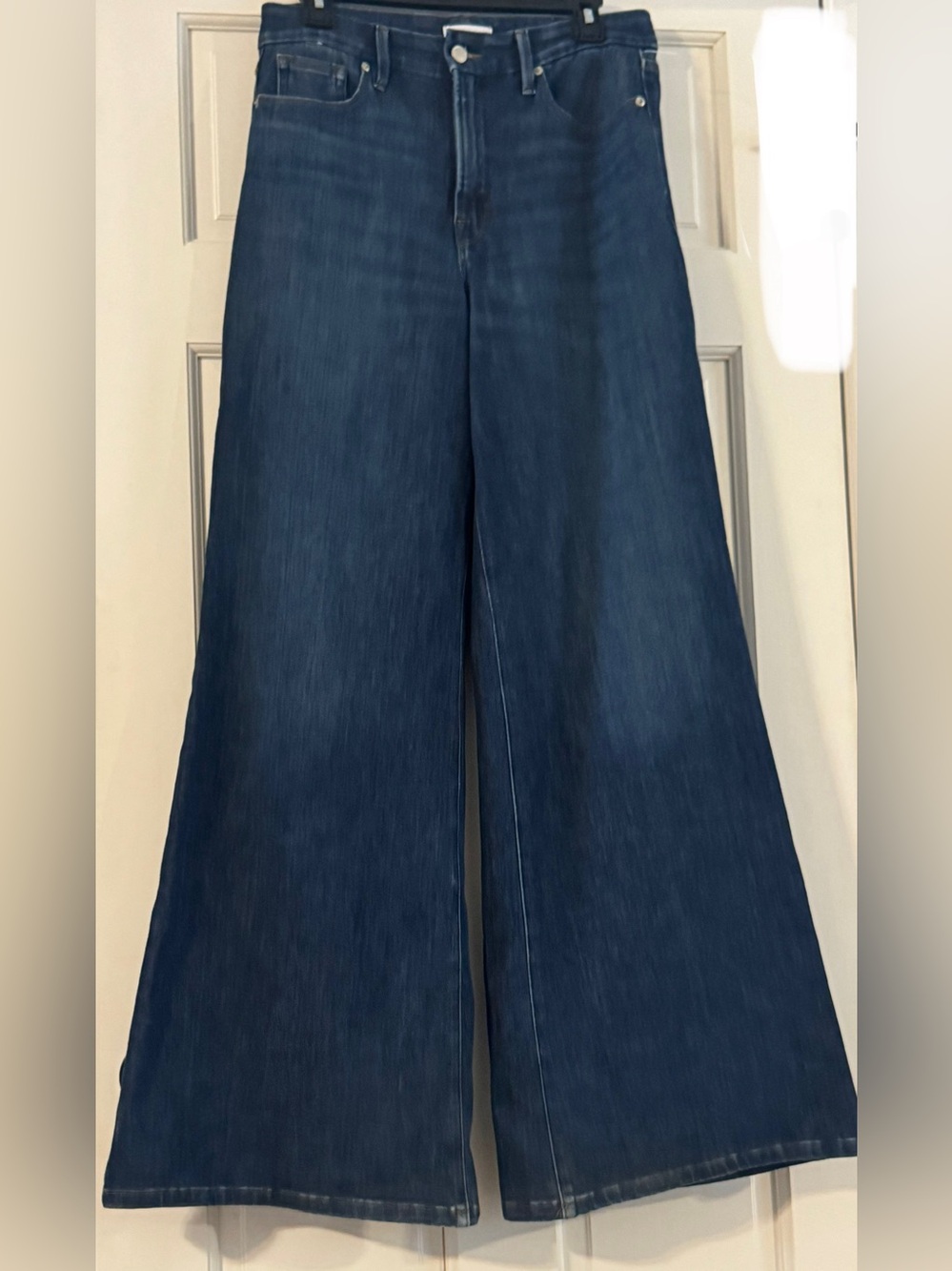 GOOD AMERICAN GOOD WAIST PALAZZO HIGH RISE WIDE LEG jeans New - Picture 15 of 16